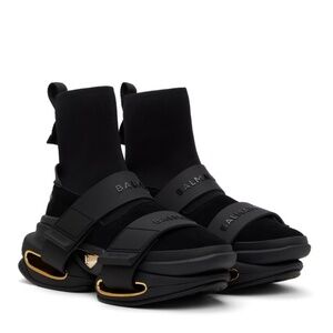 Balmain B-bold high top black and rose gold